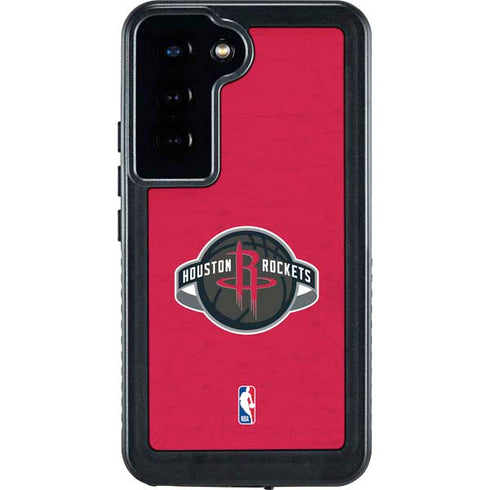 NBA Houston Rockets Distressed Galaxy S24 Waterproof Case